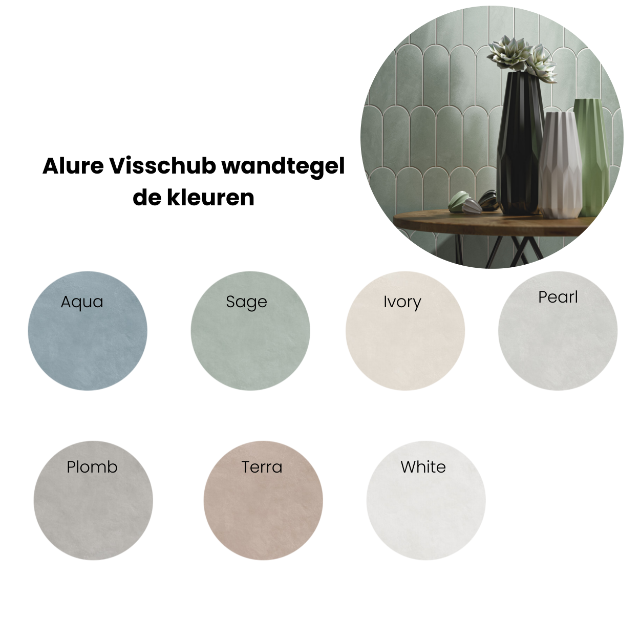 Cifre Ceramica Alure Sage Visschub Wandtegel 8x21,5 cm